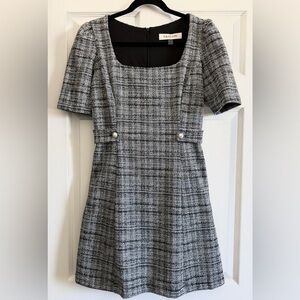 NWOT Taylor Monochrome Plaid Mini Dress